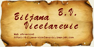 Biljana Vicelarević vizit kartica